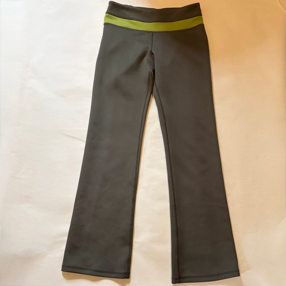 Y2K Era Thrill One Collection Green Cotton Flare Yoga Workout Track Pants Size S - Picture 3 of 7